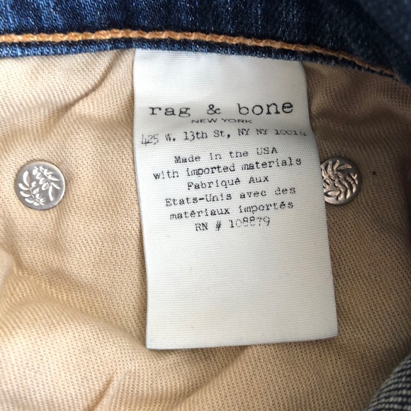 Rag & Bone Blue Denim Skinny Jean - Picture 9 of 16